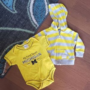 University Of Michigan Baby Outfit Bundle